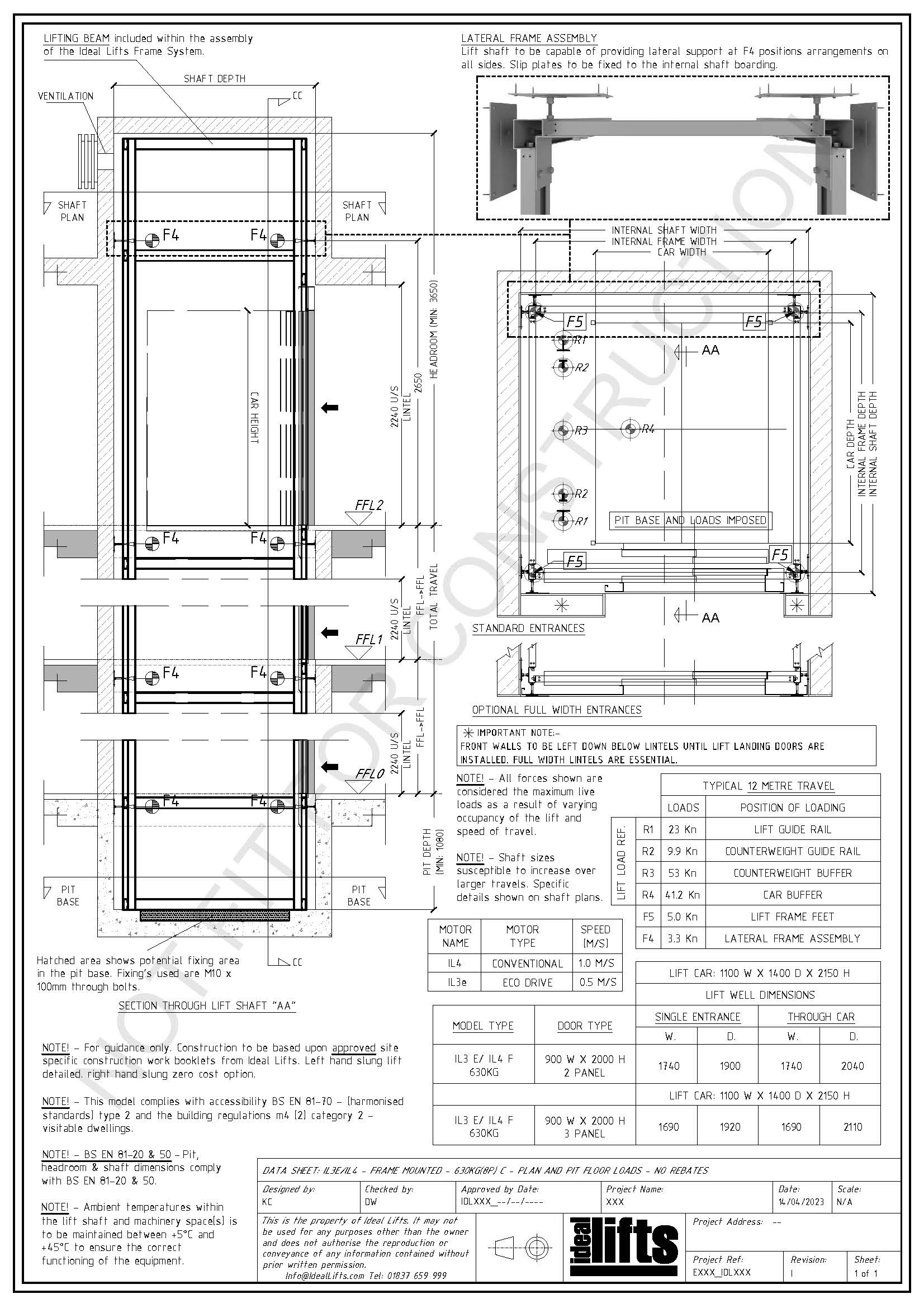 Light Gauge Steel Lifts Ideal Lifts